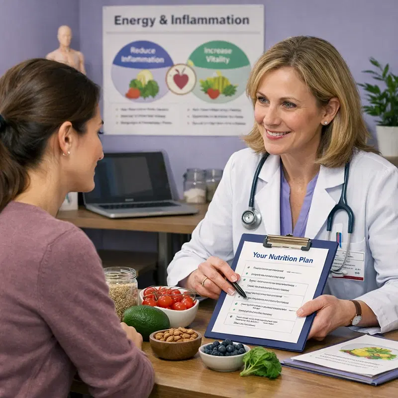 Plan de nutricion clinica para energia y bienestar