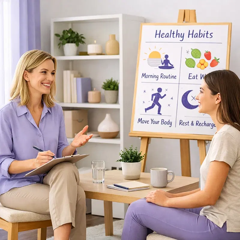 Wellness coaching for healthy routines